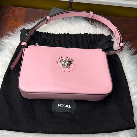 NOT AVAILABLE Versace La Medusa Light Pink Shoulder Bag Calf Leather NWOT w/COA - Picture 15 of 17